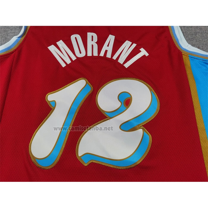 Camiseta Memphis Grizzlies Ja Morant #12 Ciudad 2024-25 Rojo